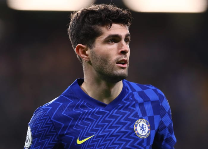 Christian Pulisic pictured during Chelsea vs Brighton in December 2021